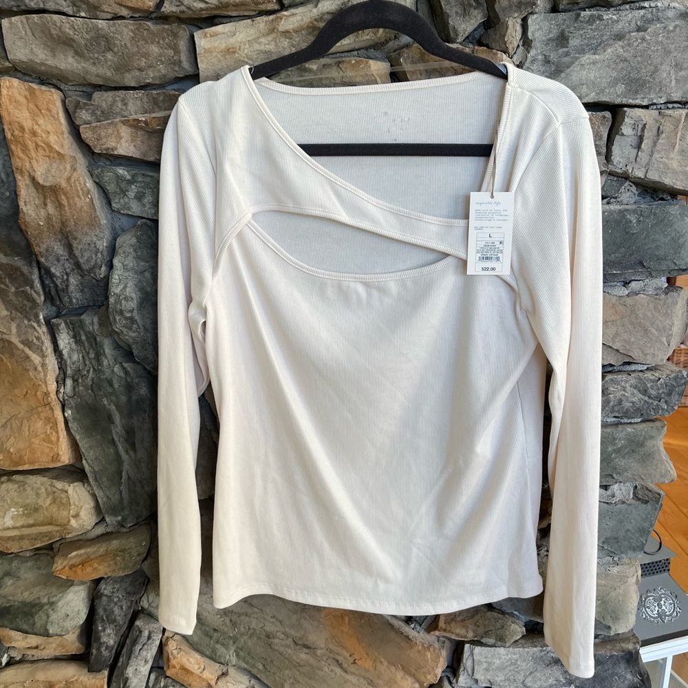 Cream Women's Top